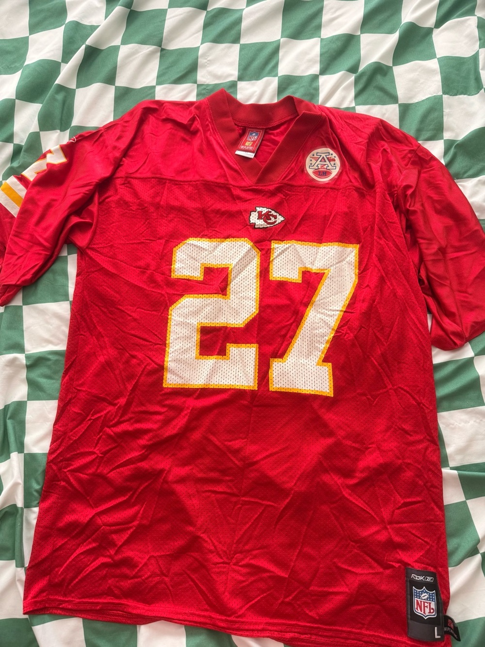 NFL Kansas City Chiefs Red #27 Men's Jersey - Vintage